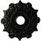 Ekena Millwork Preston Ceiling Medallion (Fits Canopies up to 4"), Hand-Painted Black Pearl, 17 1/2"OD x 4"ID x 1"P CM17PRBPS - alternate 1